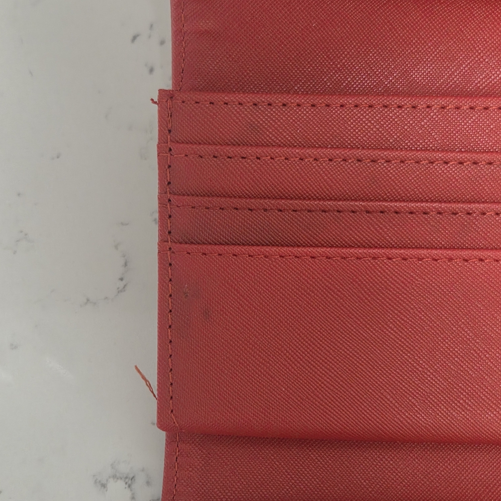Red & Brown Monogram Wallet - Picture 8 of 9